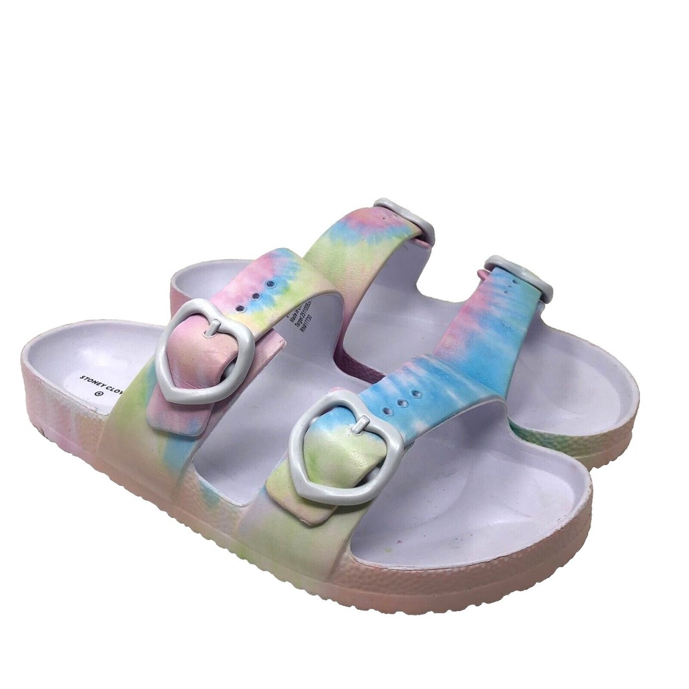 Stoney Clover X Target Rainbow Tie Dye Sandals Womens 8 Slip‎ On Light Rubber